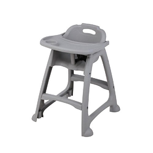 เก้าอี้ทานข้าวเด็ก พลาสติก - สีเทา