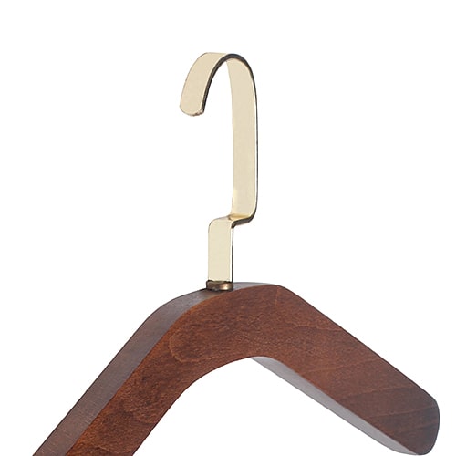 ไม้แขวนเสื้อทรงโค้งหนา ตะขอแบนชุบโครม-3