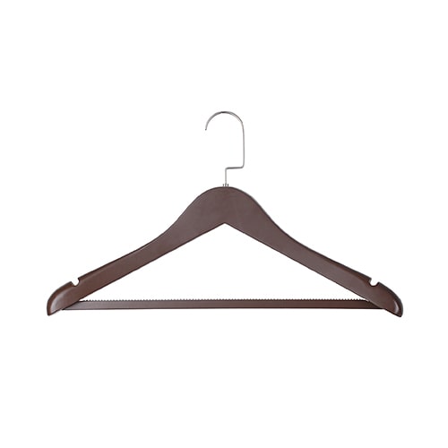 ไม้แขวนเสื้อมาตราฐานหนา ตะขอแบนชุบโครม-2