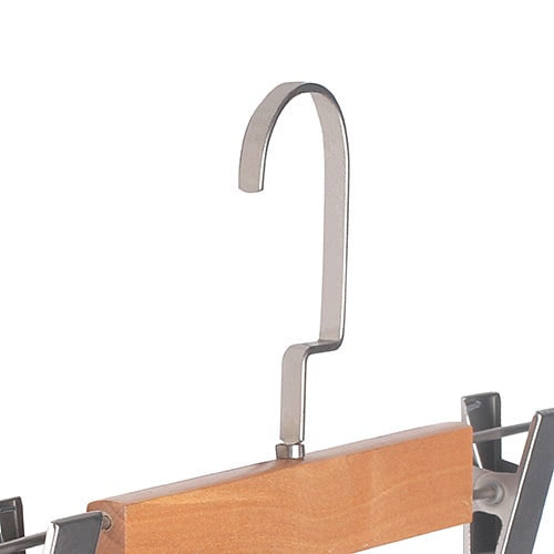 ไม้แขวนหนีบกระโปรง ตะขอแบนชุบโครม-3