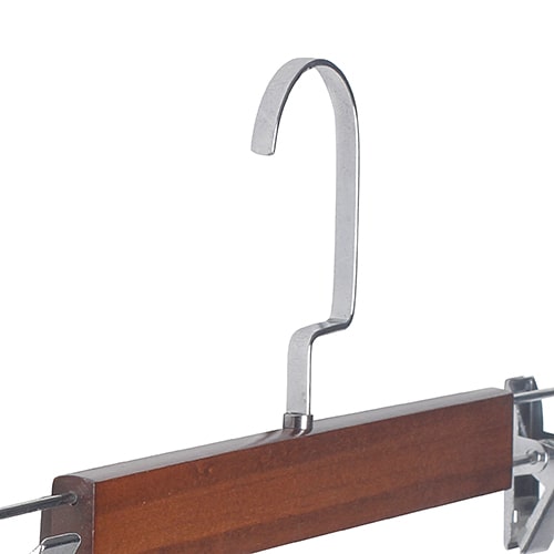 ไม้แขวนหนีบกระโปรง ตะขอแบนชุบโครม-3