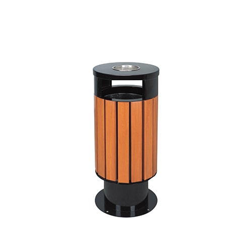 ถังขยะกลางแจ้ง ทรงกระบอกเดี่ยว