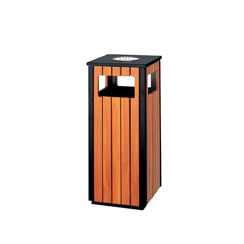 ถังขยะกลางแจ้ง ทรงเหลี่ยมเดี่ยว