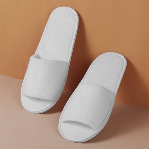 สลิปเปอร์แบบซักได้ ผ้าขนหนูหัวเปิด-2