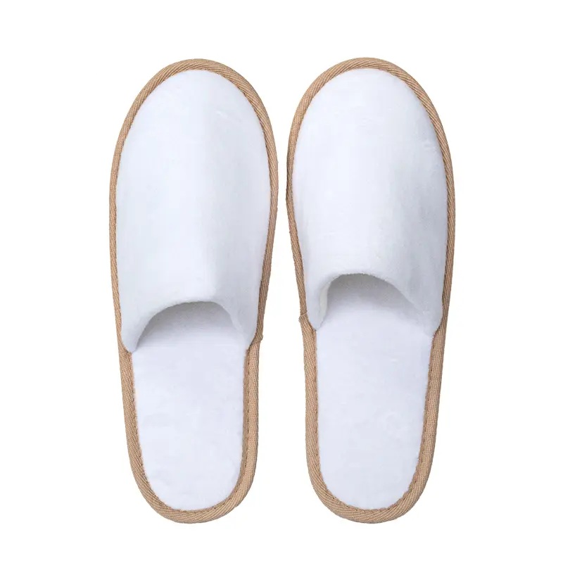 สลิปเปอร์แบบรักษ์โลก ผ้า RPET Velour พื้นฟาง