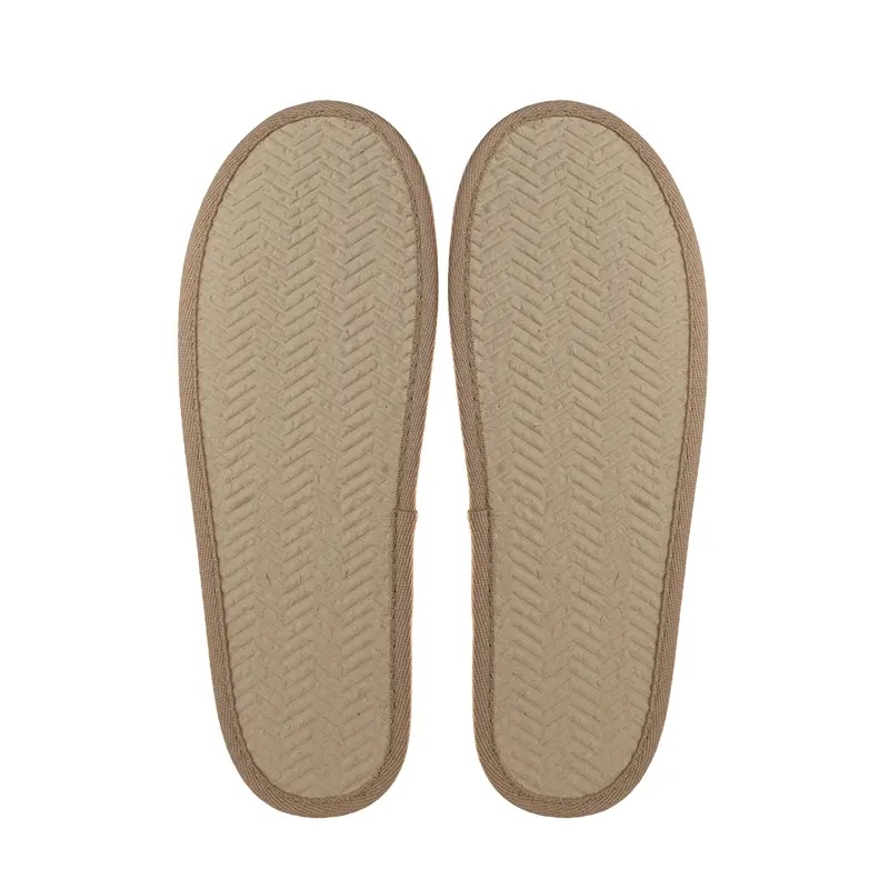 สลิปเปอร์แบบรักษ์โลก ผ้า RPET Velour พื้นฟาง-2