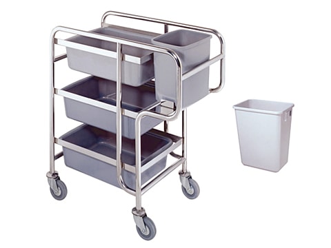 รถเข็นเก็บจาน และเศษอาหาร