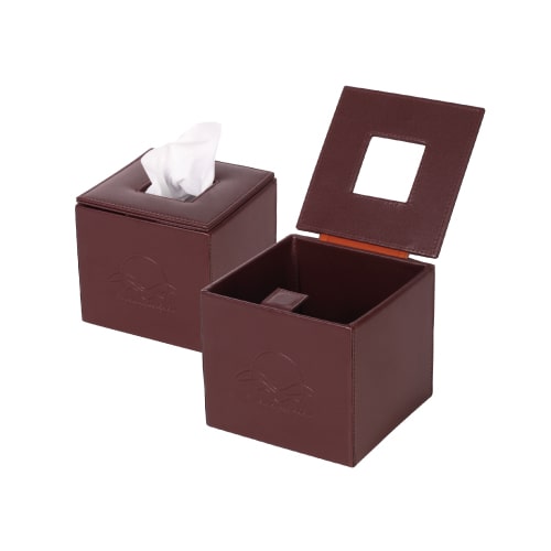 กล่องทิชชู่หนัง ทรงสี่เหลี่ยม