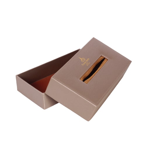 กล่องทิชชู่หนัง พิมพ์ Logo